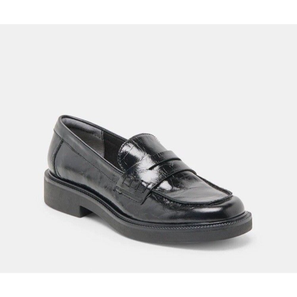 Dolce Vita Tiggy Loafers Black Patent Leather Preppy Academia 7